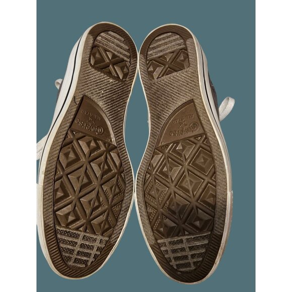 Converse All Star Gray Textile Unisex Sneakers Size Women 10.5 Men 8.5 - Picture 6 of 12